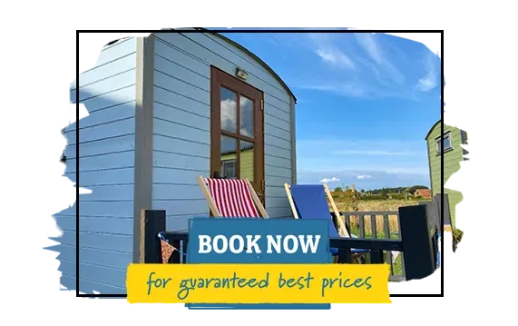 Our Glamping Shepherds Huts have stunning views out over the Norfolk Countryside