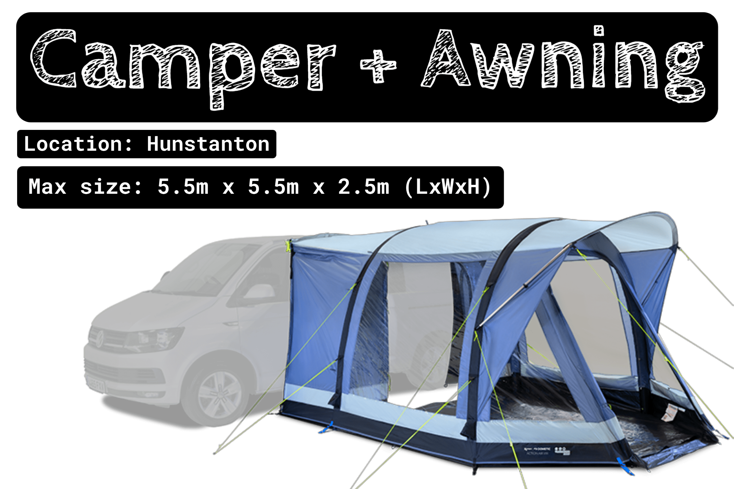 Hunstanton - CamperVan with Awning-Pitch