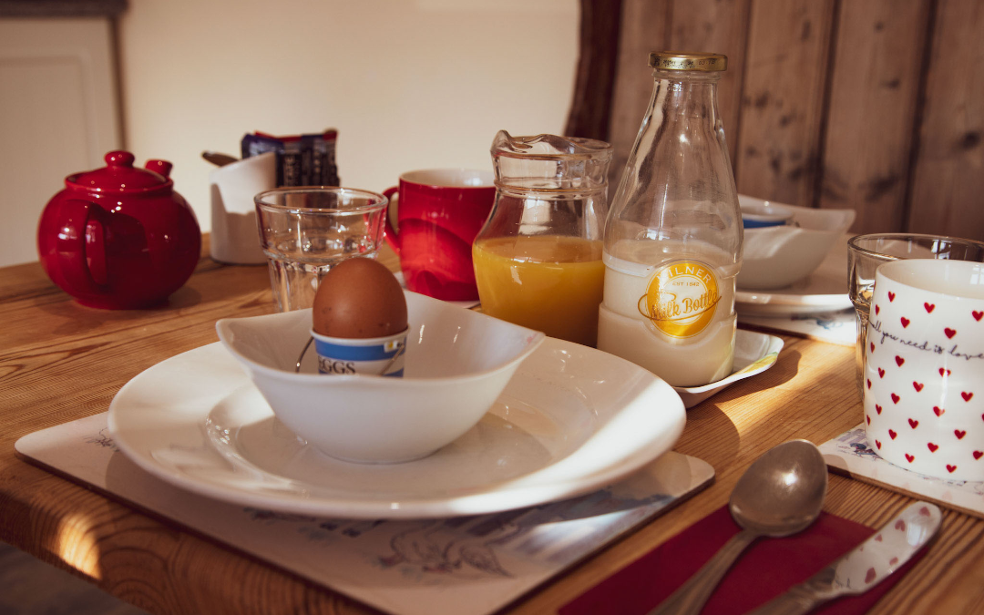 Enjoy eggs from our free range hens at our continential breakfast