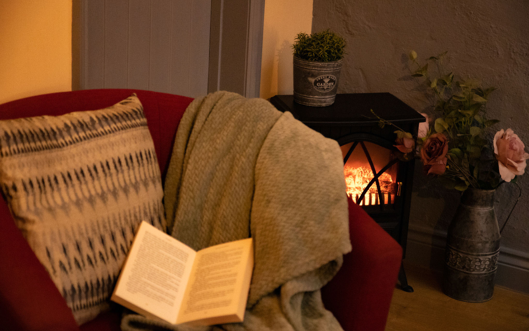 Curl up with a book and keep cosy with your electric fire in the chunrey