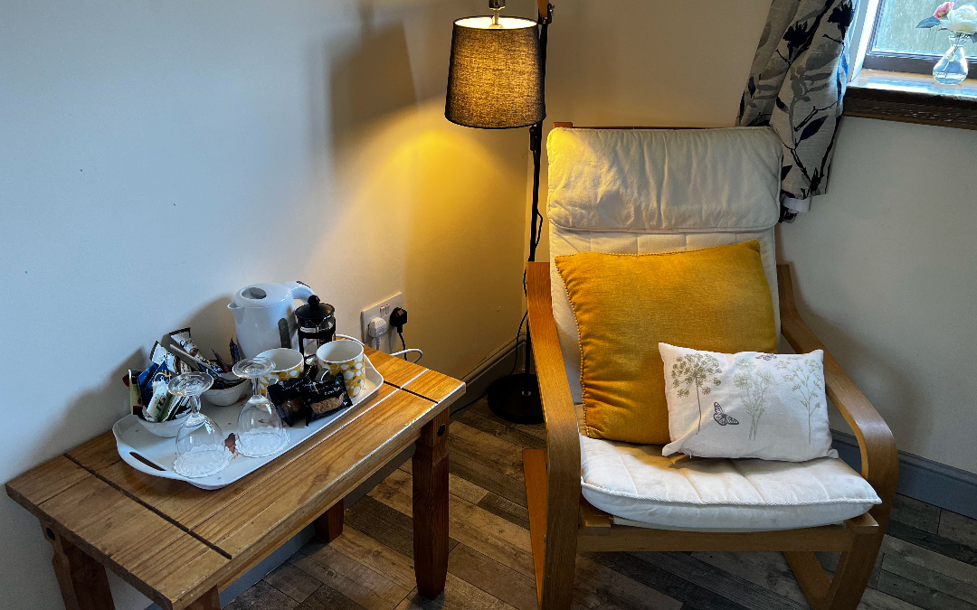 Norfolk Accommodation, The Hayloft a cosy spot for a cuppa