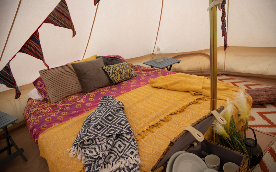 mYminiBreak, Hunstanton Glamping, you will be snug and cosy when you stay in our glamping bell tents