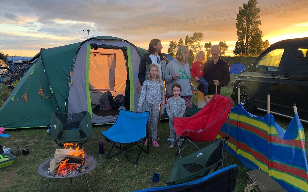 Hunstanton Camping Family Tent Kids Campfire