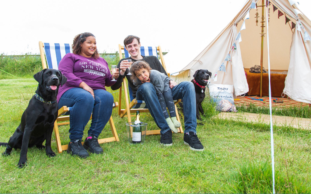 Dog friendly glamping here at North Norfolk Glamping