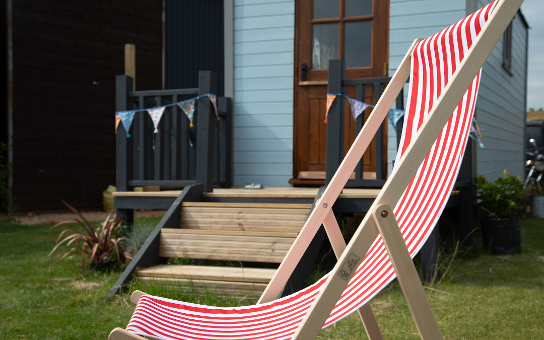 Our Glamping Shepherds Huts have stunning views out over the Norfolk Countryside here at North Norfolk GLamping