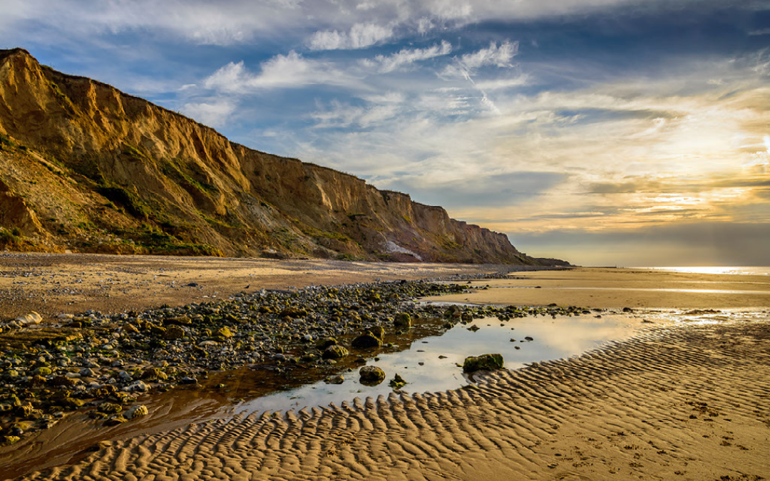 Go fossile hunting with your dog along the stunning coastline of west runton here at North Norfolk Glamping