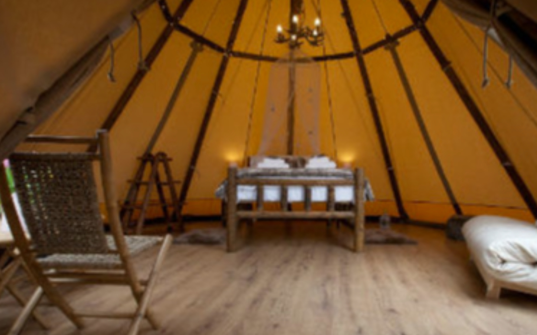 inside our glamping wigwams here at go wild glamping