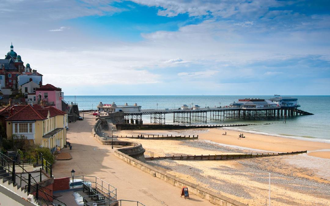 A beach front pier in Cromer, Norfolk