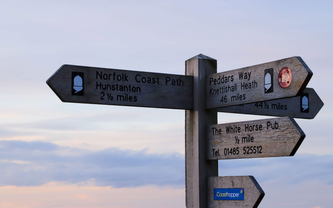 norfolk coast path signpost