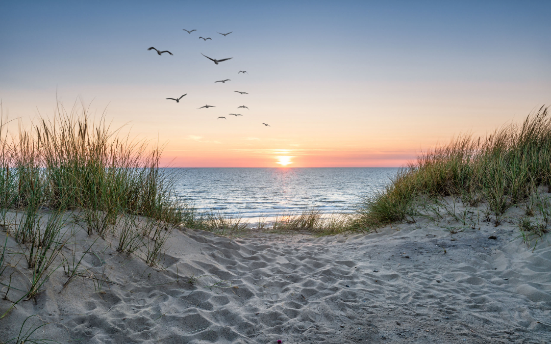 sunset at holme beach