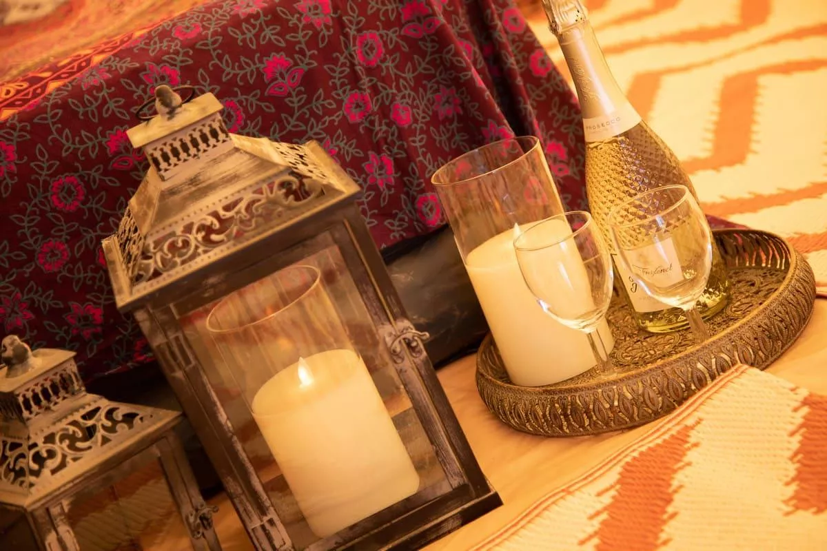 Norfolk Bell Tents: Romantic candles