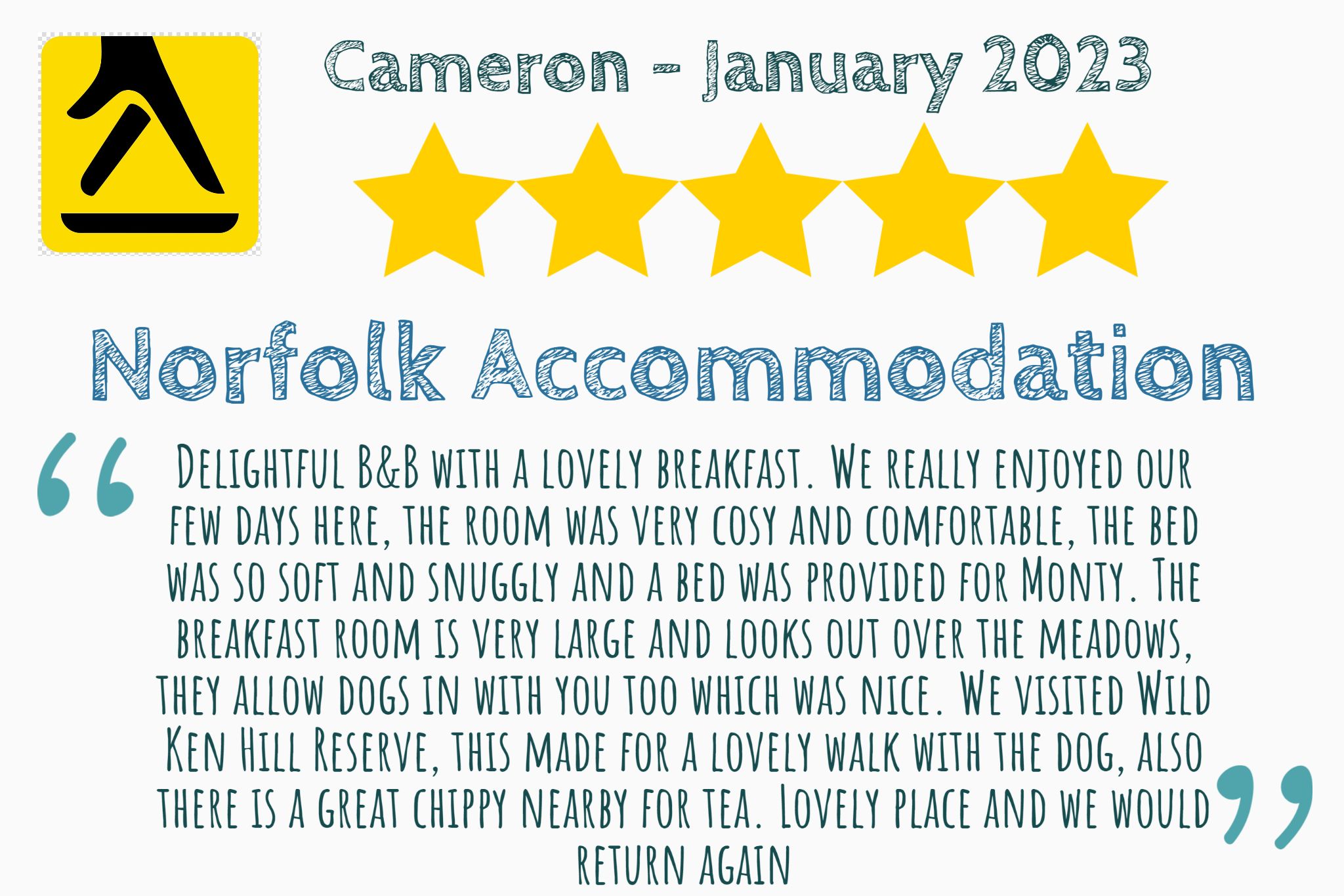 Cameron's Yell Review of a cosy, snuggly room in January
