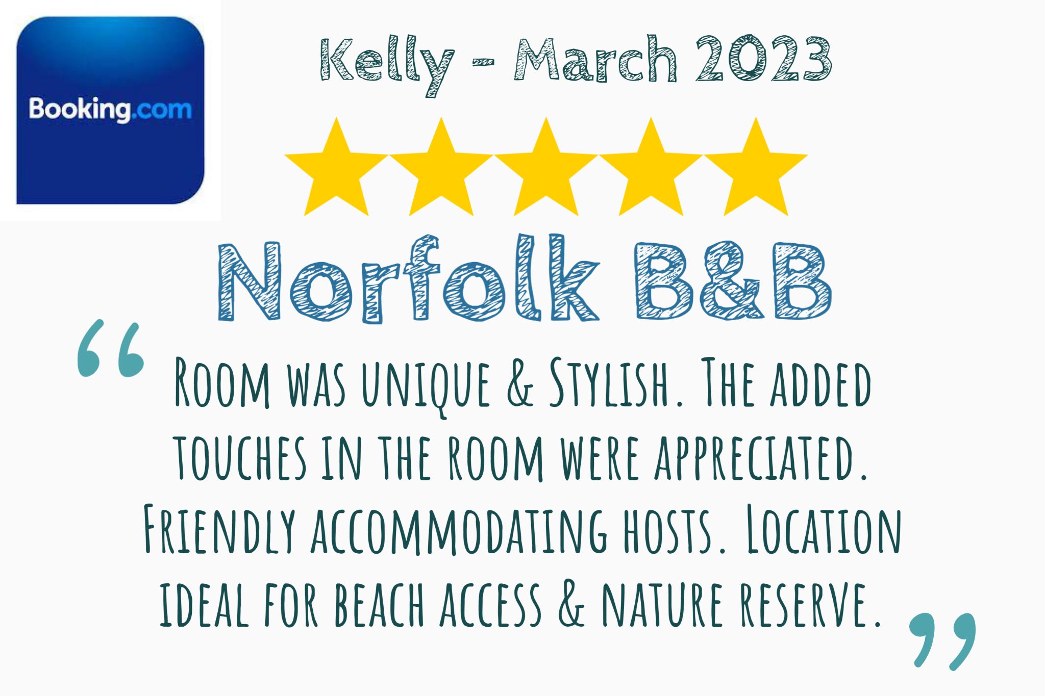 Kelly's Booking.com review unique stylish b&b
