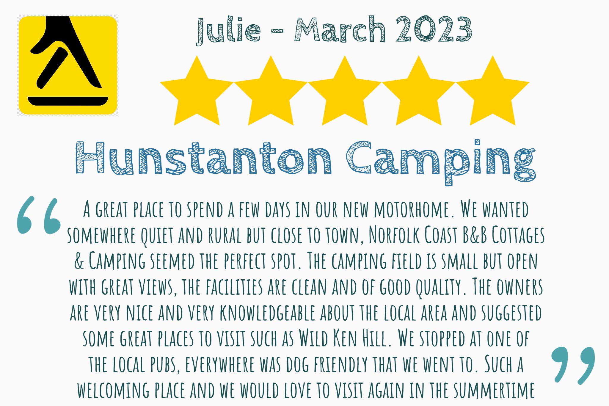 Julie's Yell.com review of Hunstanton Camping with great places to visit