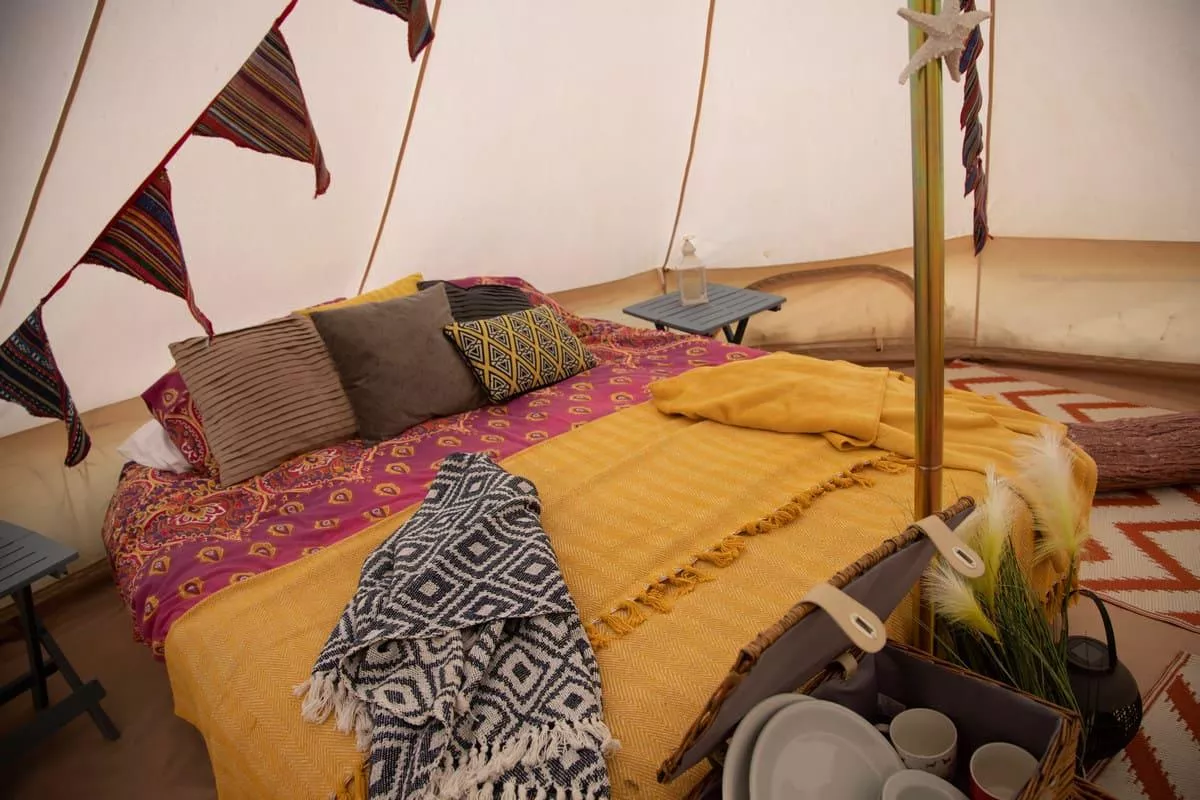 Norfolk Bell Tents: Extra comfortable bed